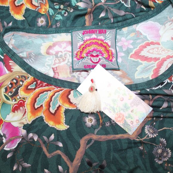 NWT Johnny Was Biya JWLA Orizaba Puff Sleeve Favorite Top Tee T-shirt L - Picture 7 of 7